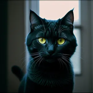 Furry and Fluffy Gray Tabby Cat with Curious Eyes