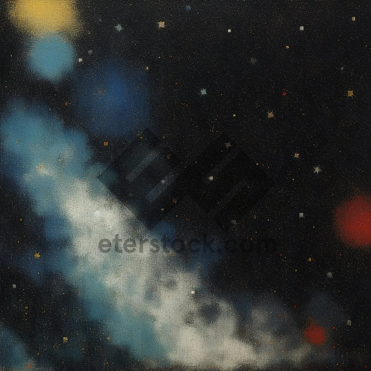 Picture of Galactic moonlight in outer cosmos