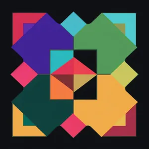 Colorful Geometric Mosaic Design