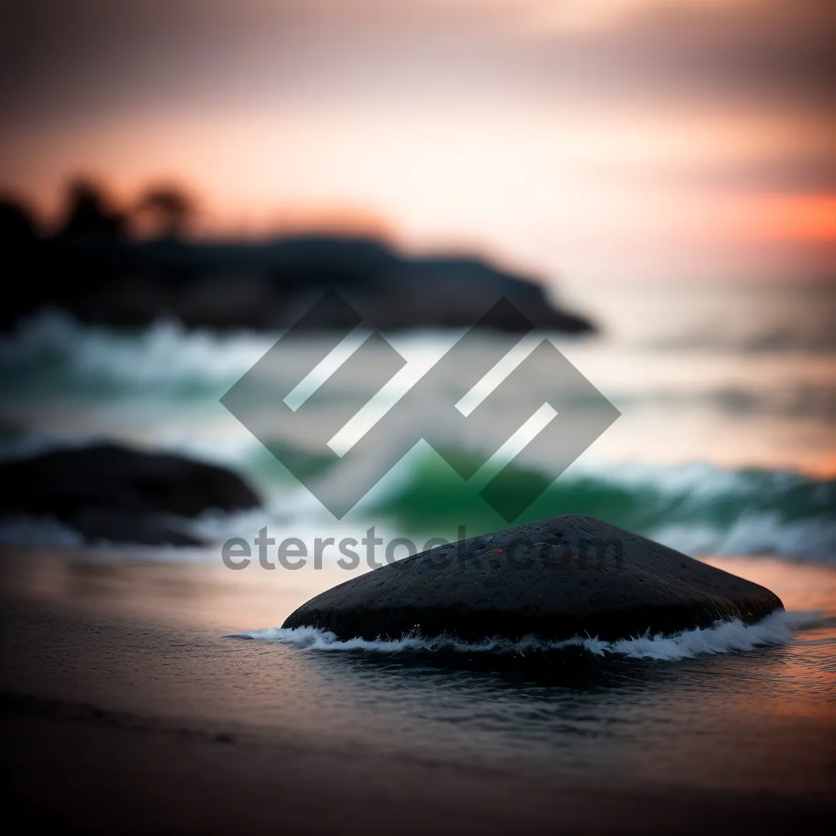 Picture of Golden Horizon: Serene Sunset on Tropical Beach