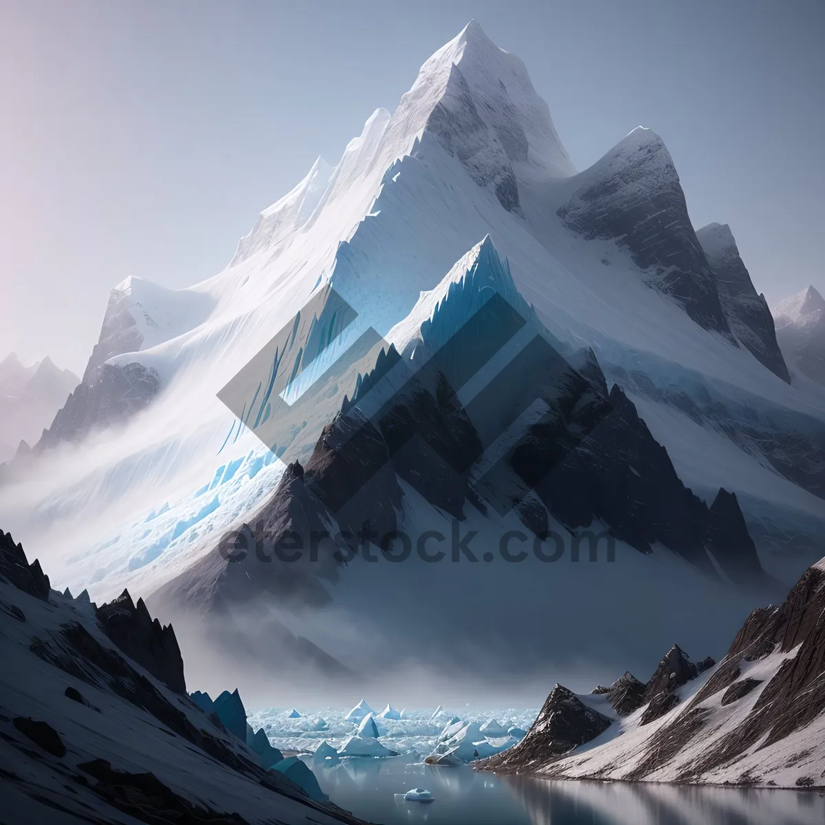 Picture of Majestic Winter Mountain Peak