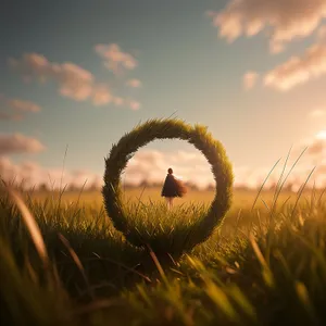 Golden Wheat Field Under Sunny Summer Sky