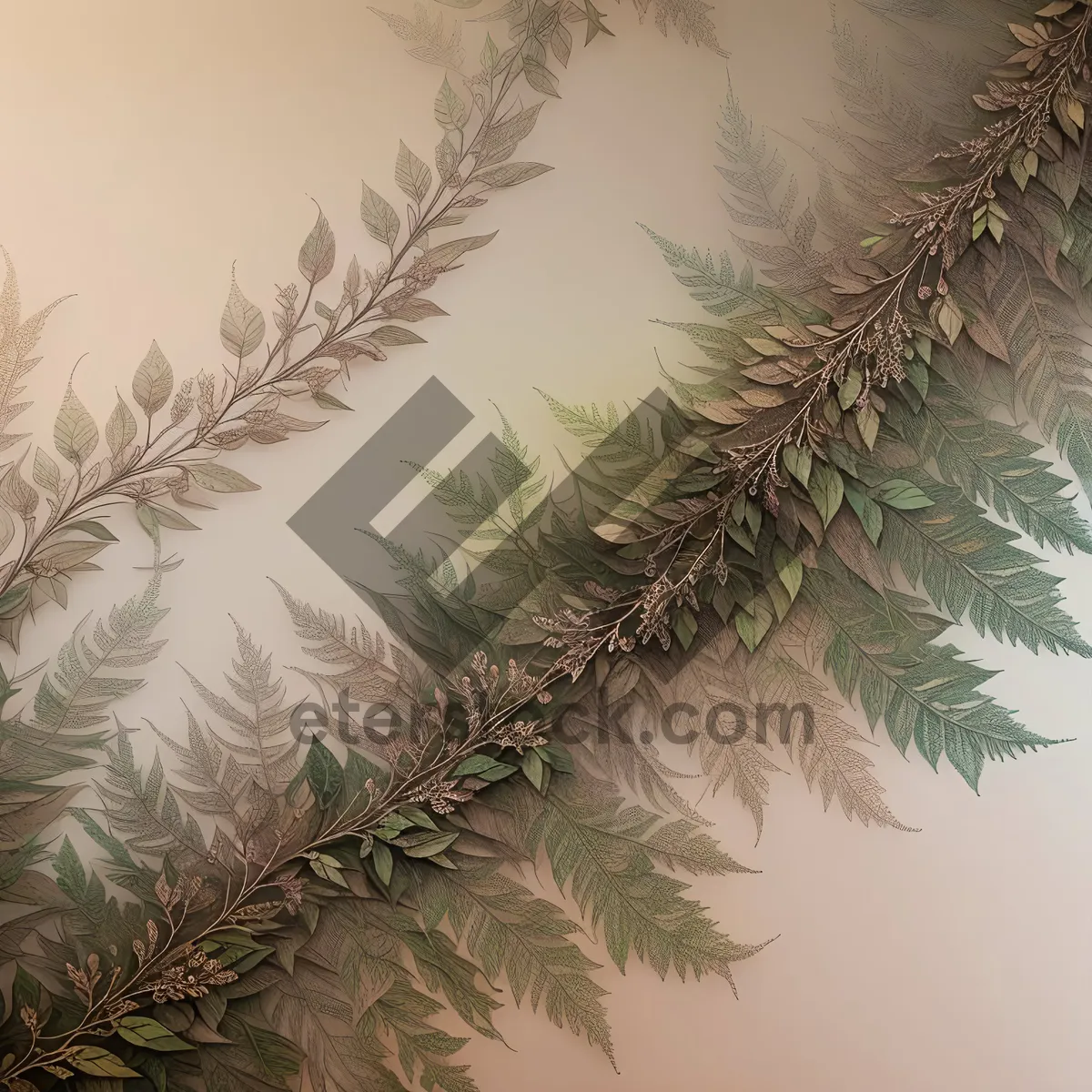 Picture of Evergreen forest: Winter holiday spruce tree decoration