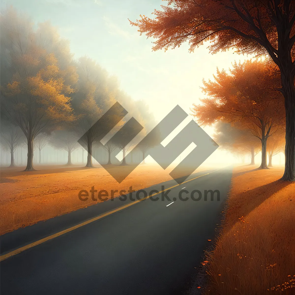 Picture of Sunset Drive on Expressway with Mountain Scenery