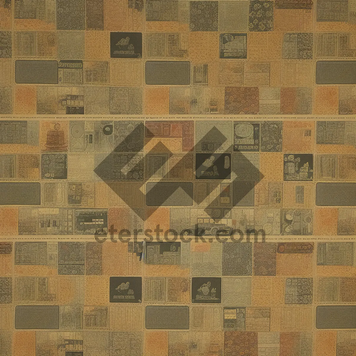 Picture of Vintage Tile Pattern with Electrical Device Puzzle Art