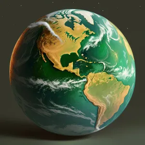 World Globe Map - Global Celestial Sphere