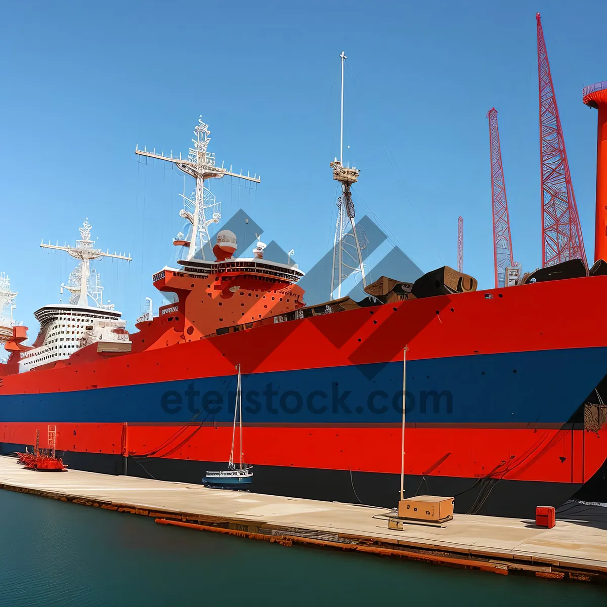 Picture of Shipping vessel docked at port