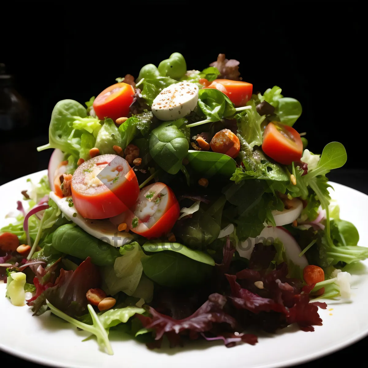 Picture of Fresh Gourmet Salad with Cheese and Vegetables