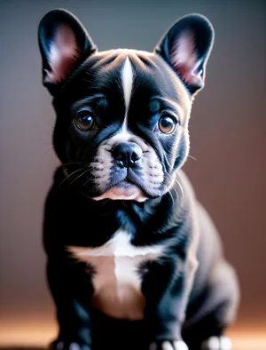 Adorable Terrier Bulldog - Purebred Pet with Wrinkles