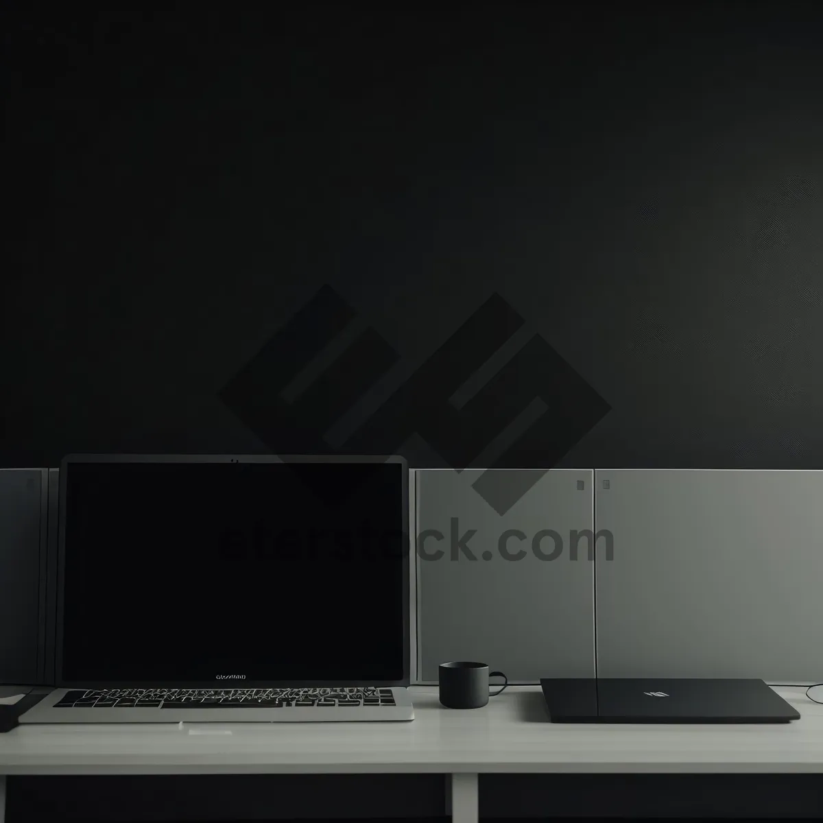 Picture of Modern Business Laptop Screen on Silver Desk