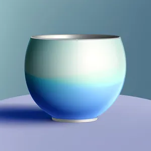 Mixing Bowl with Glass and Drink