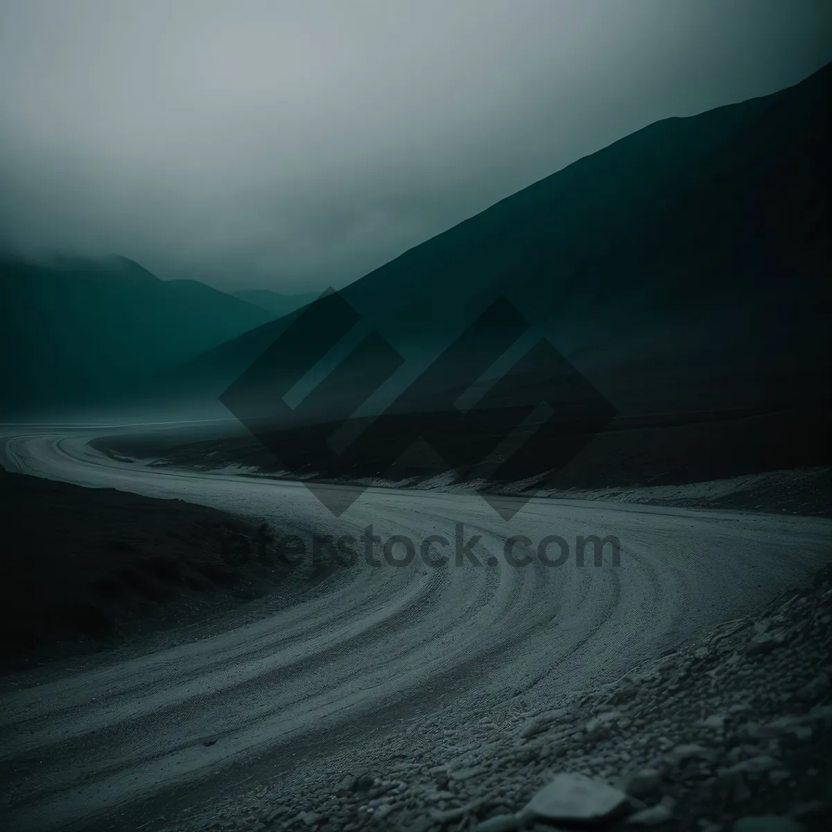 Picture of Dune Horizon at Sunset: Desert Landscape