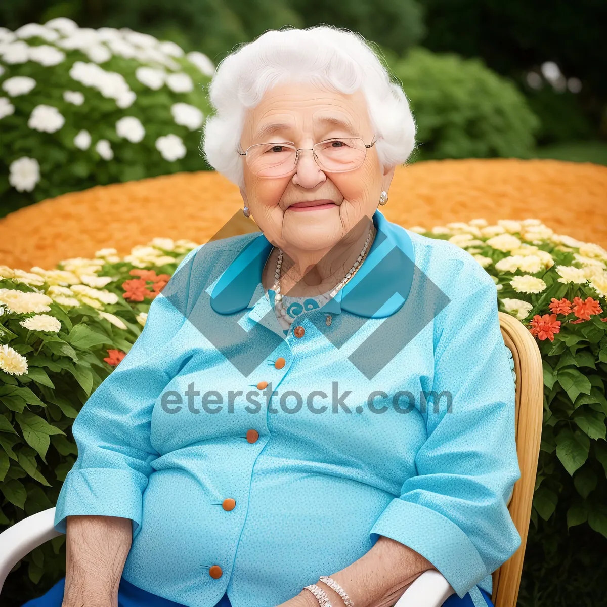 Picture of Happy senior couple smiling in the park outdoors