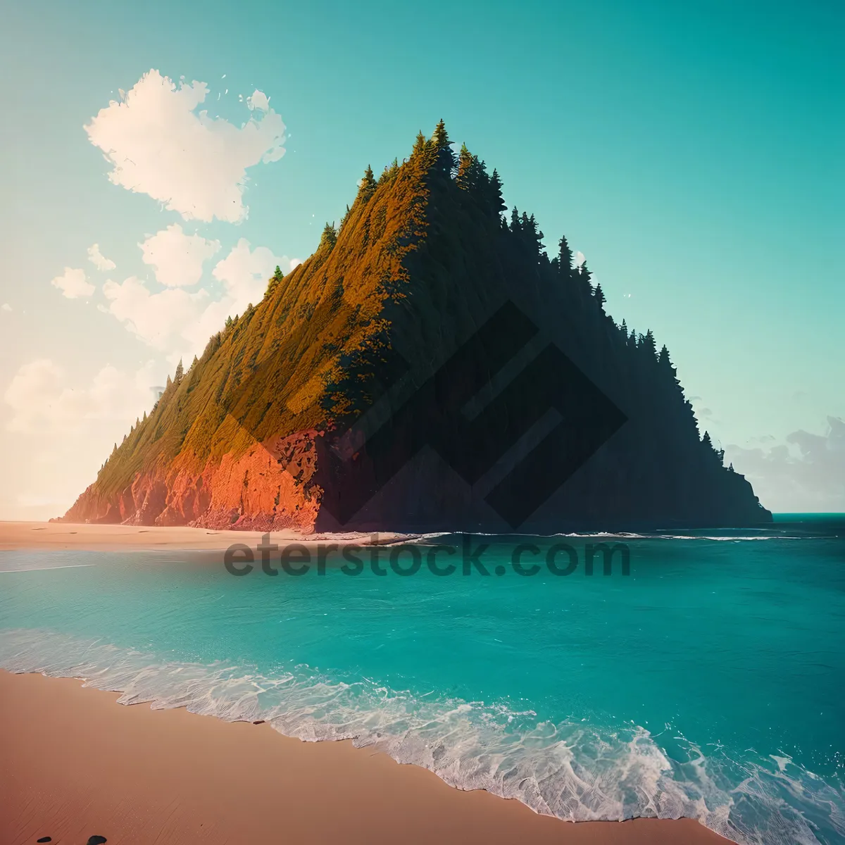 Picture of Tropical island paradise by the turquoise sea