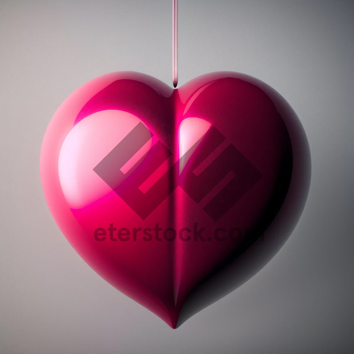 Picture of Shiny Glass Heart Icon - Love Web Graphic