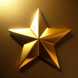 Sparkling Star Icon in 3D Glass Symbolizes Gems