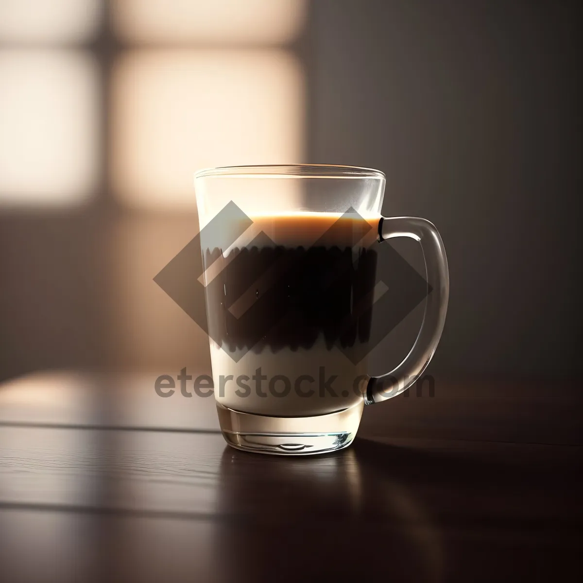 Picture of Hot Espresso Cup on Restaurant Table