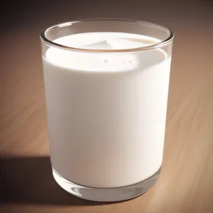 Delicious Creamy Breakfast Beverage in Glass Cup