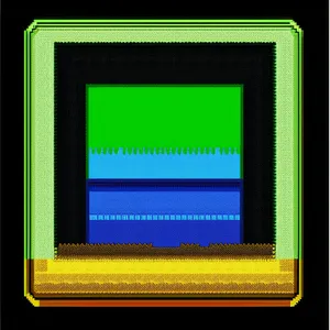 Vintage Microprocessor Frame with Antique Grunge Design