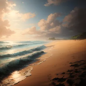 Majestic Sunset Over Coastal Dunes