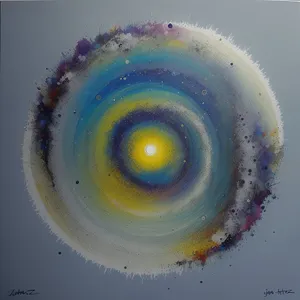 Colorful Moonlight Circle - Artful Graphic Design