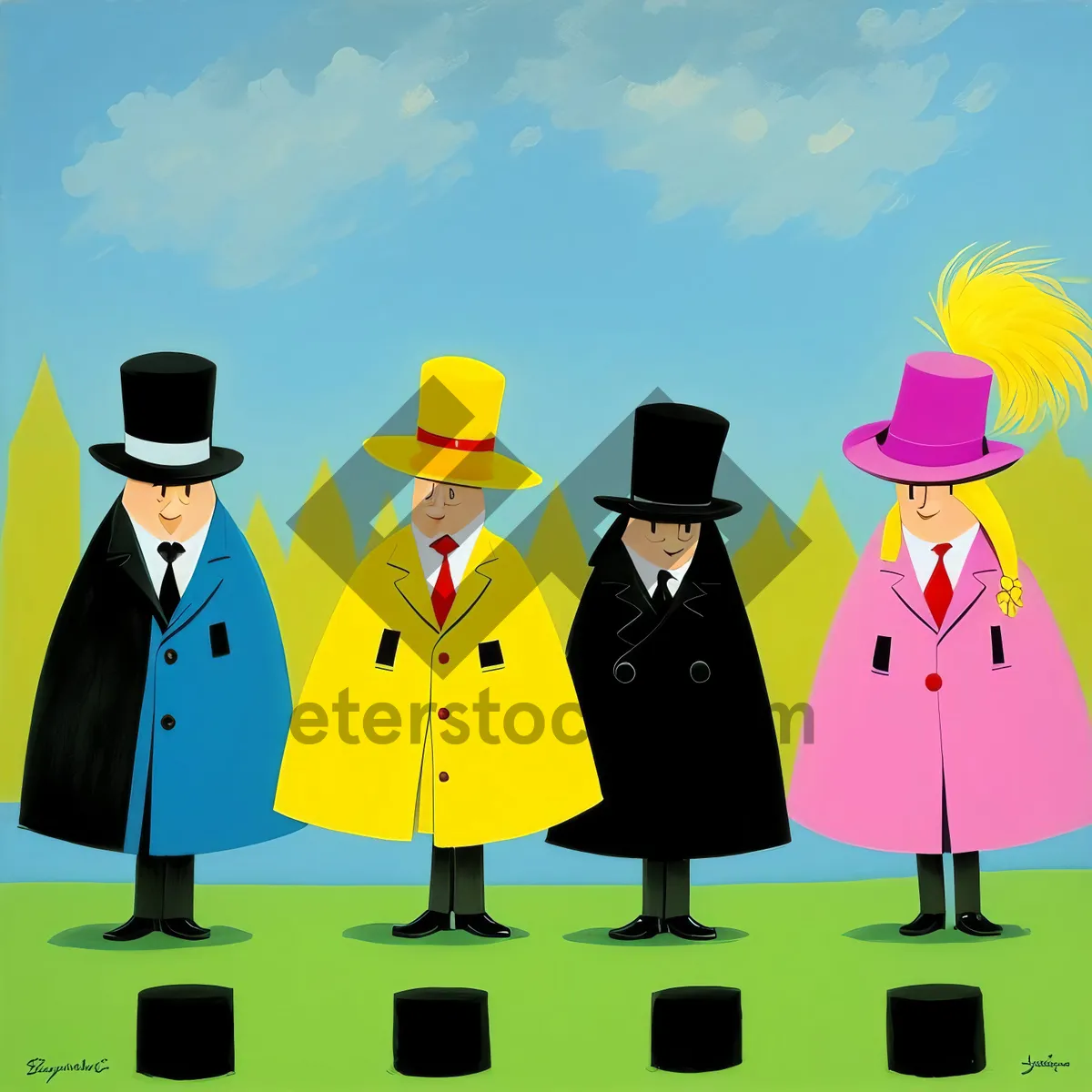 Picture of Sorcerer Art Silhouette Cartoon Clip Art Set