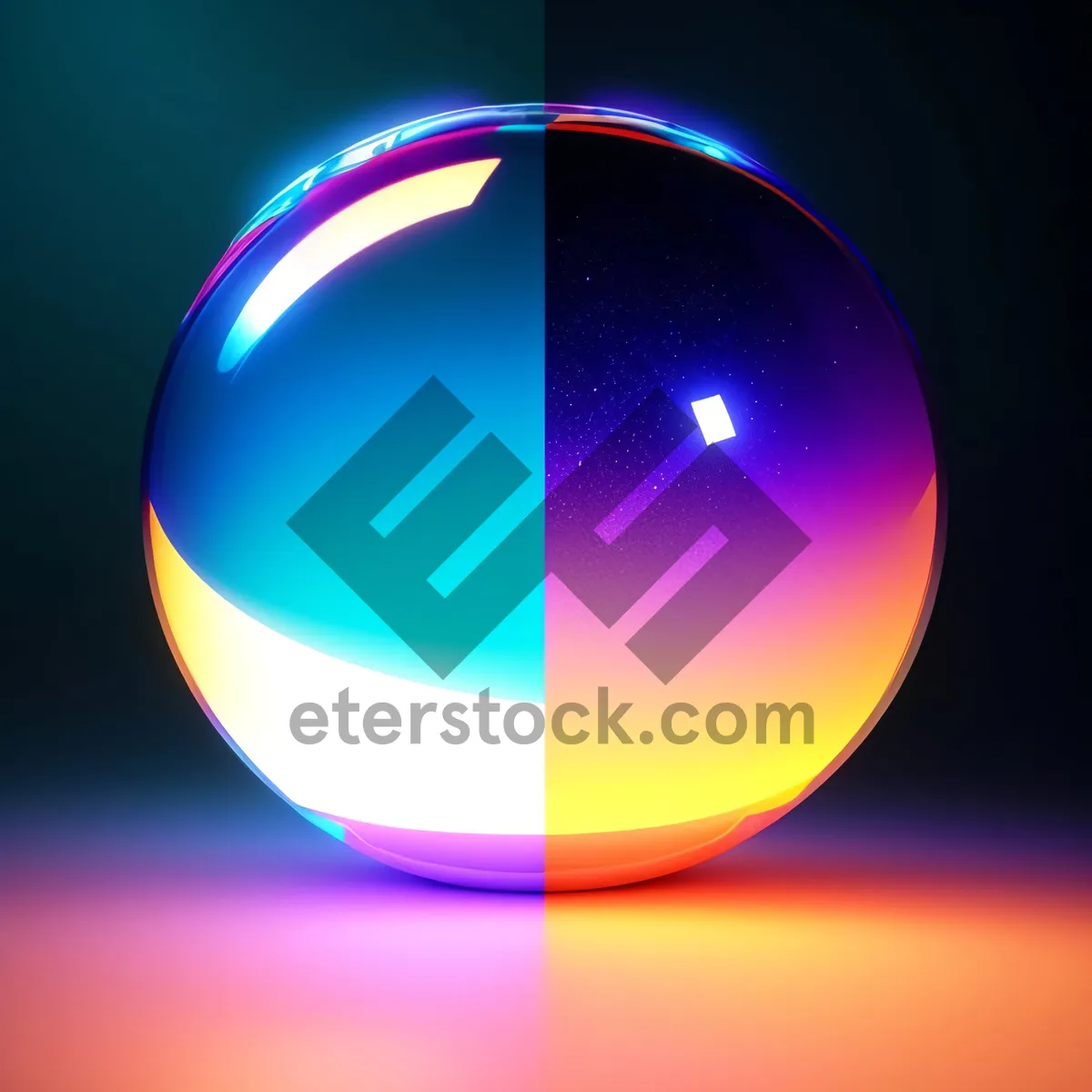 Picture of Shiny Glass Button Icon Set with Reflective Sphere