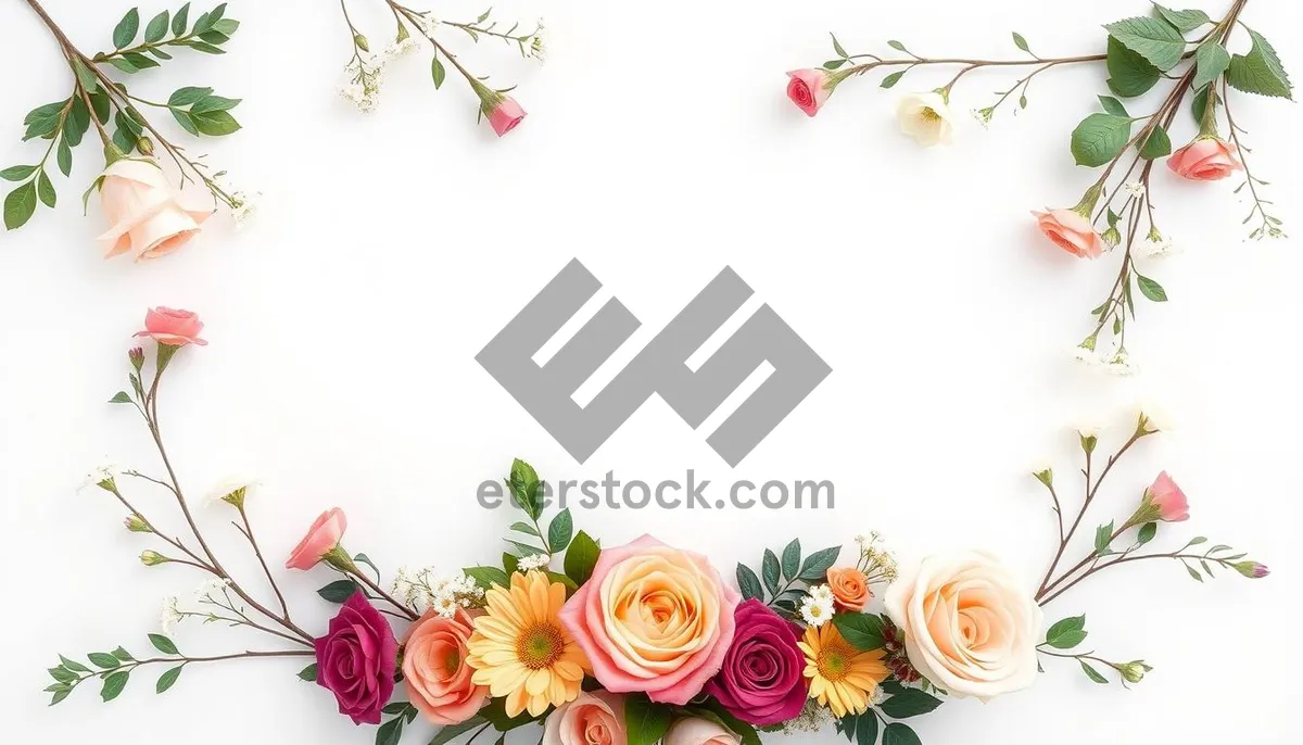 Picture of Floral decorative pattern for holiday card design