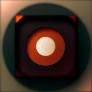 Vibrant Orange Trackball Button with Glowing Reflection