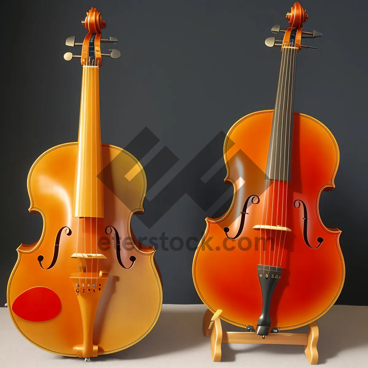 Picture of Melodic Strings: Viola and Bass Musical Instruments