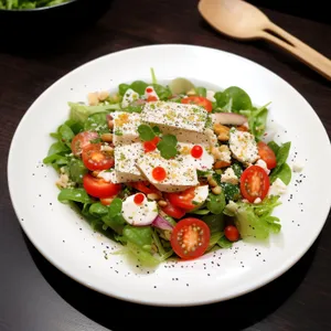 Delicious Gourmet Plate of Fresh Vegetables