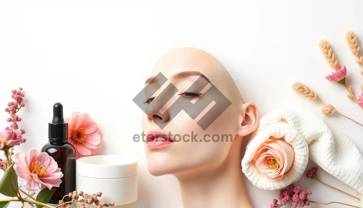 Picture of Attractive model showcasing healthy facial skincare routine.