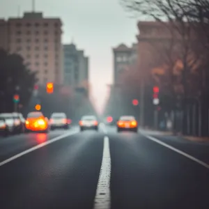 Urban Night Drive on Busy Highway