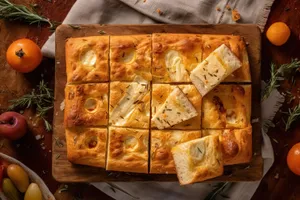 Bakery Box with Tasty Pastries and Fresh Bread