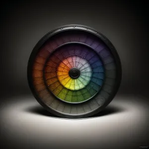 Digital Rainbow Music Disc: Colorful Hippie Design