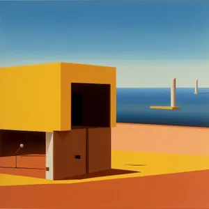 Chimney icon in 3D design concept