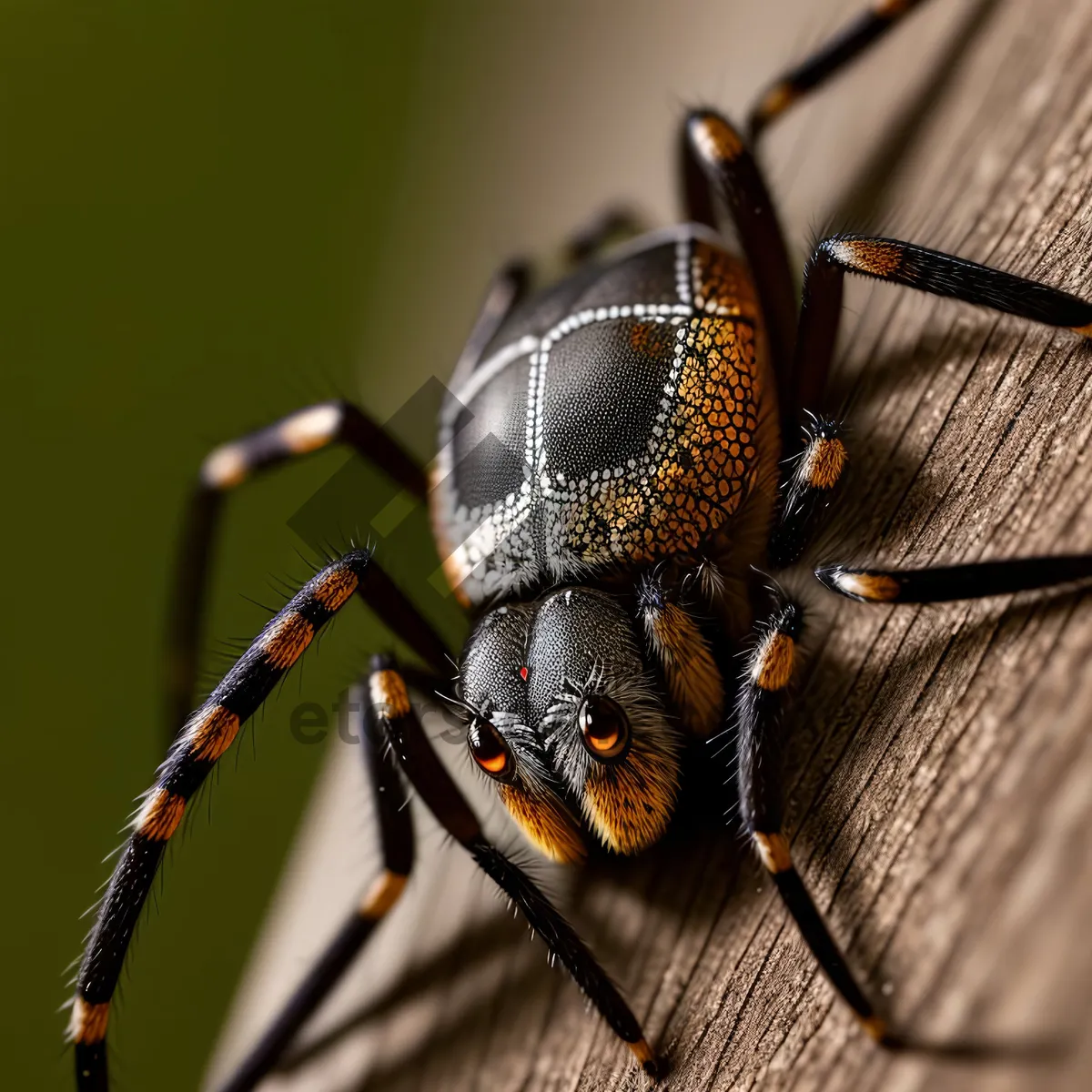 Picture of Long-Horned Beetle Closeup: Majestic Black Arachnid Bug