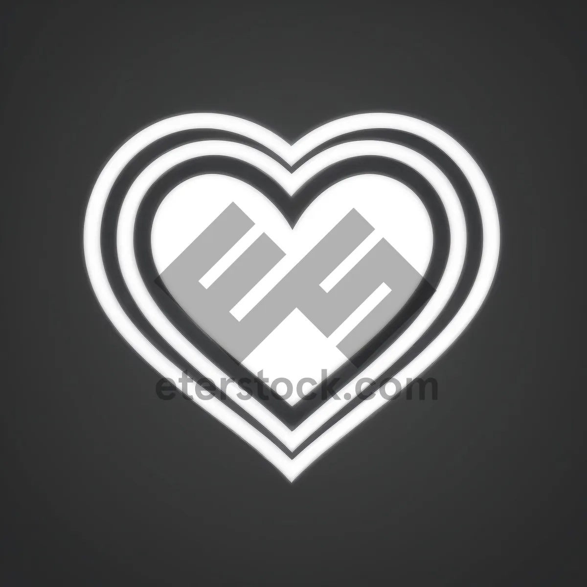 Picture of Heartful Gem Icon Set Design: Love-inspired symbol buttons for web art.