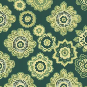 Vintage Floral Silk Wallpaper Design