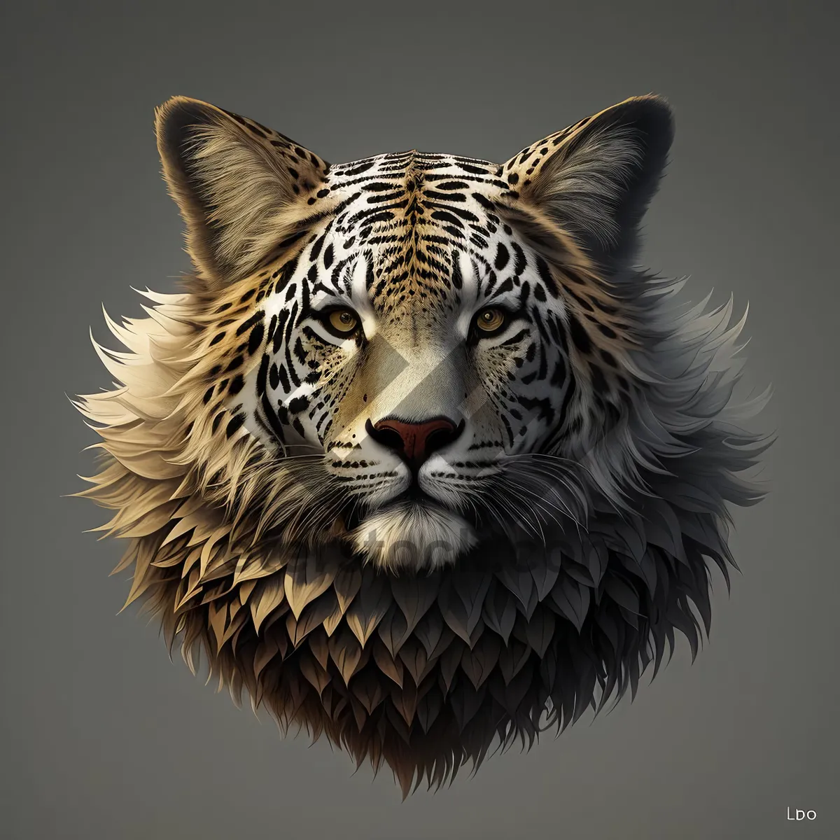 Picture of Fierce Hunter: Striped Tiger with Piercing Eyes