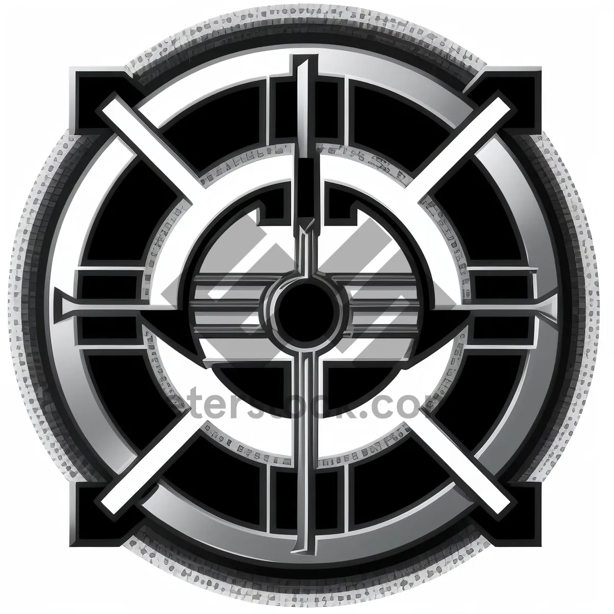 Picture of Black Metal Gear Wheel Icon