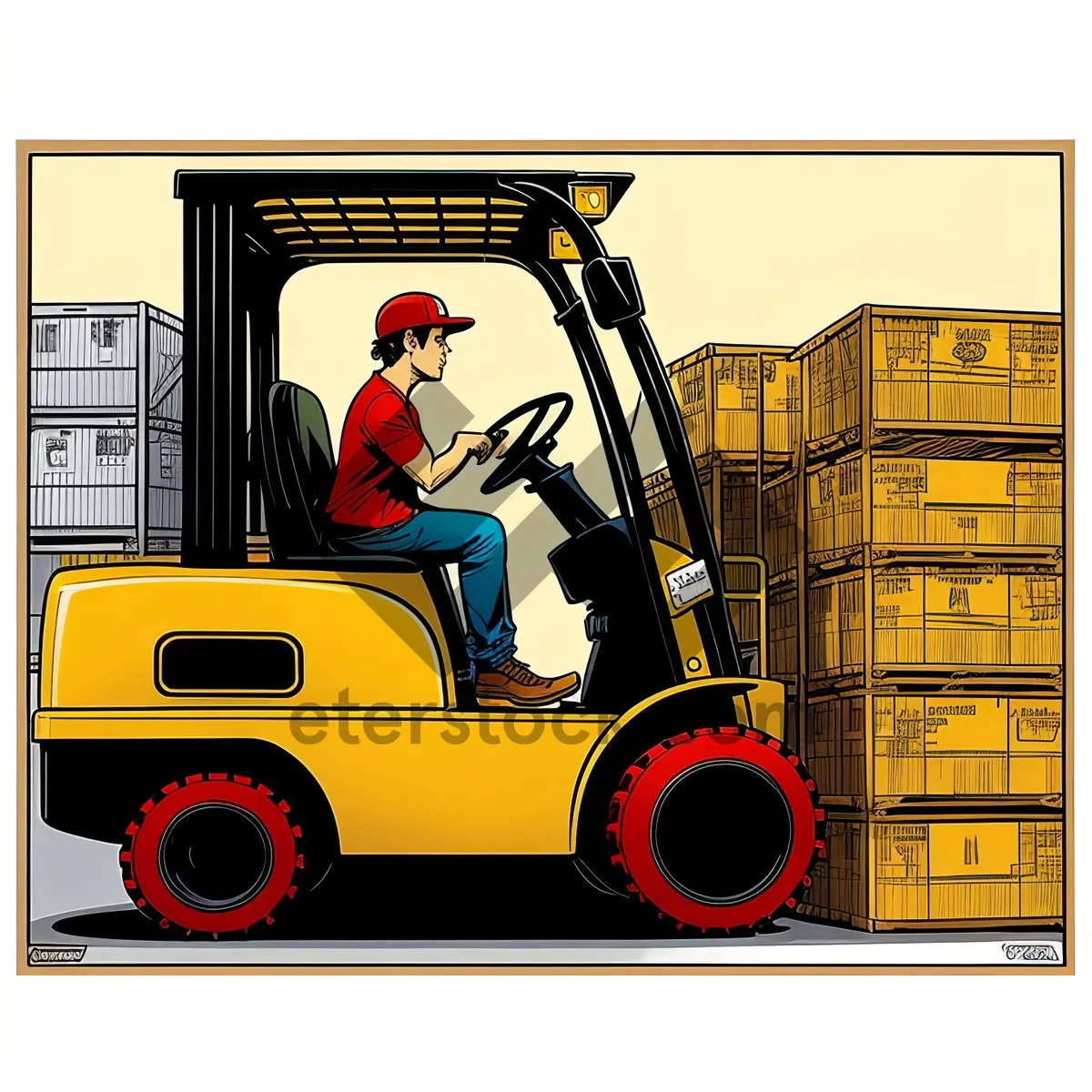 Picture of Heavy-duty Forklift Truck for Industrial Transportation