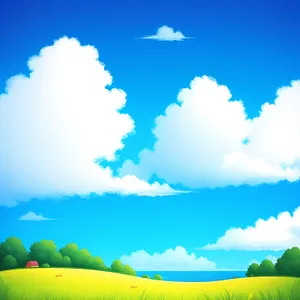 Vibrant Country Landscape with Clear Blue Sky