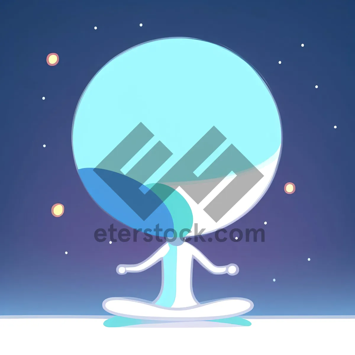 Picture of Graphic Moon Art: Frozen Pattern Design for Decorative Card