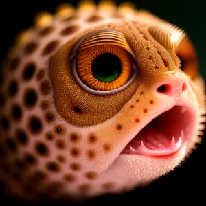 Tropical Puffer Fish in Underwater Sea