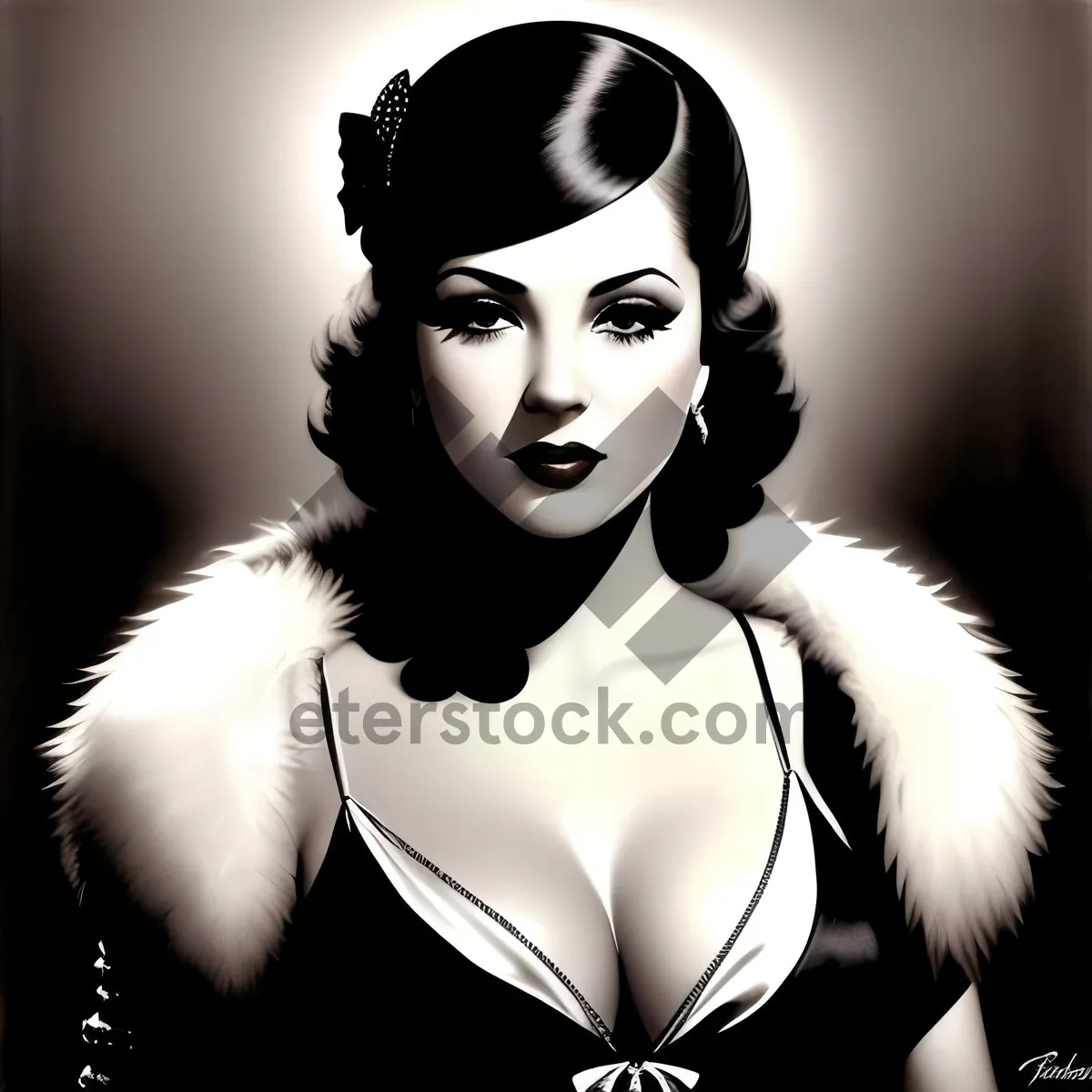 Picture of Sultry Smasher: Elegant, Attractive Model with Dark, Sexy Hair