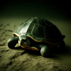 Terrapin Turtle: A Slow-moving Aquatic Amphibian with a Hard Shell