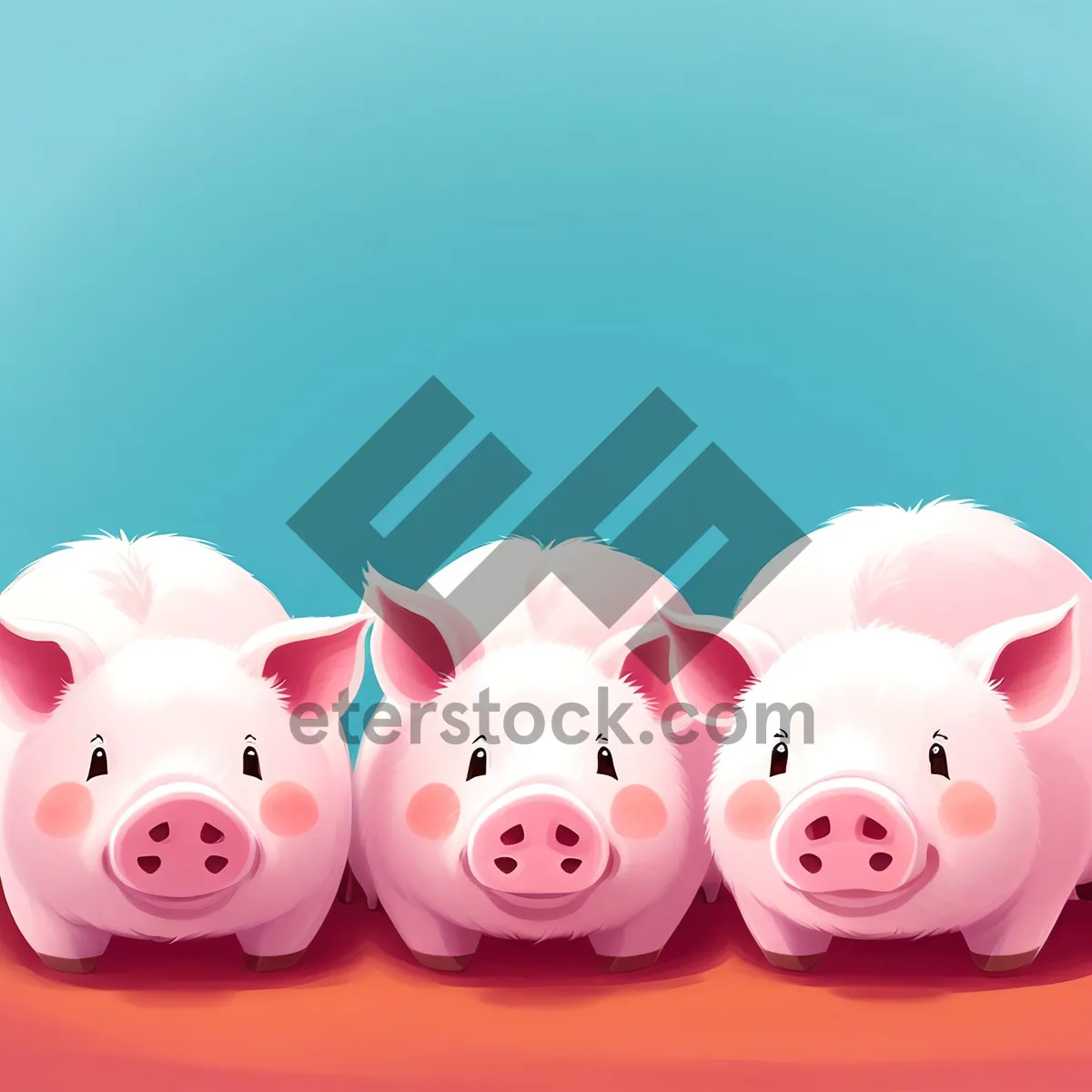 Picture of Pink Piglet Piggy Bank with Money