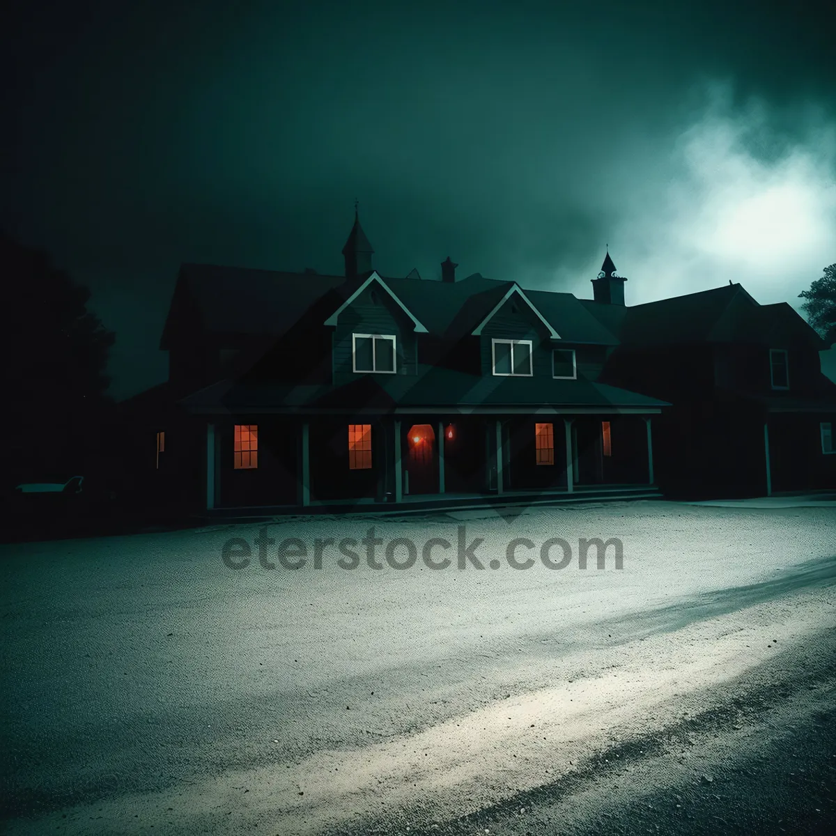 Picture of Modern Residential Garage and House Building