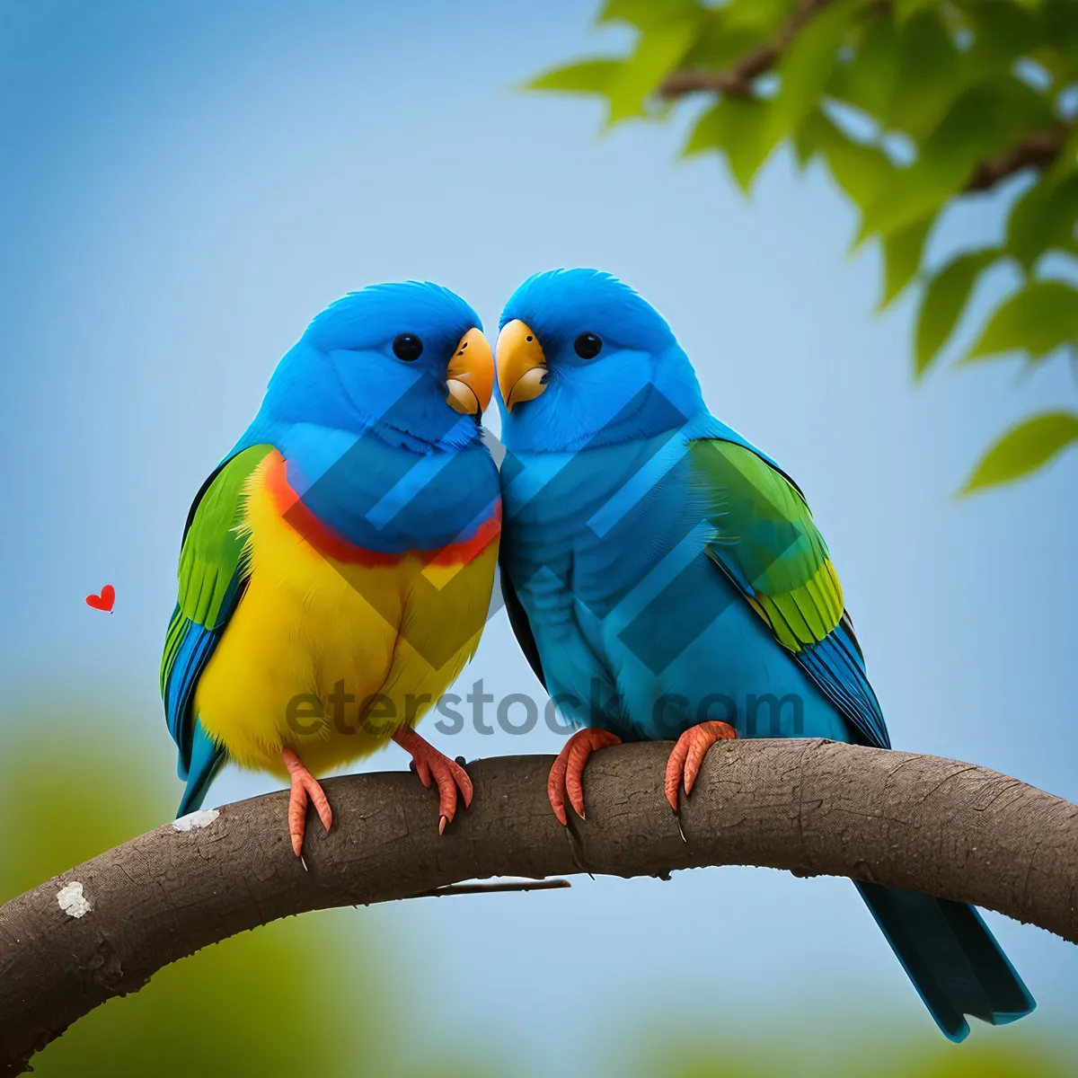 Picture of Vibrant Wings: Colorful Macaw Parrot in a Tropical Forest.